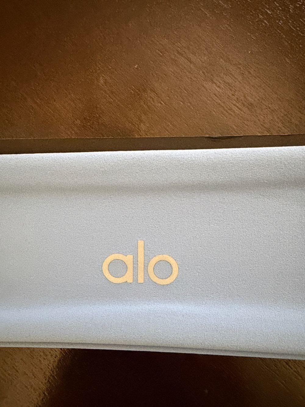 ALO Yoga Sky Blue Wide Logo Headband - Picture 6 of 6